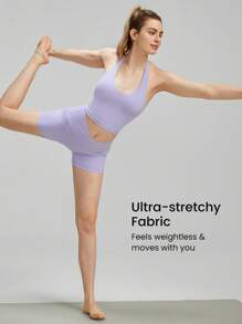 GLOWMODE 4.3" FeatherFit™ Crossover Cutie Biker Shorts Low Impact Cycling Running Gym Workout Summer