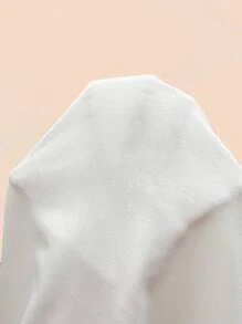 GlowEve 新设计感不对称V领开衩腰时尚女式T恤 - 白色 - 查看 6