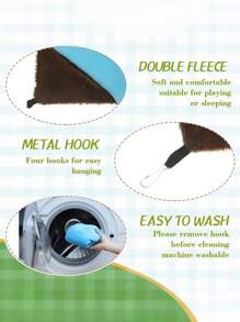 Guinea Pigs Beds 3-Layer Suspending Bed Plush Hamster Hammock Pillow For Winter Comfort Washable Chinchilla Accessory