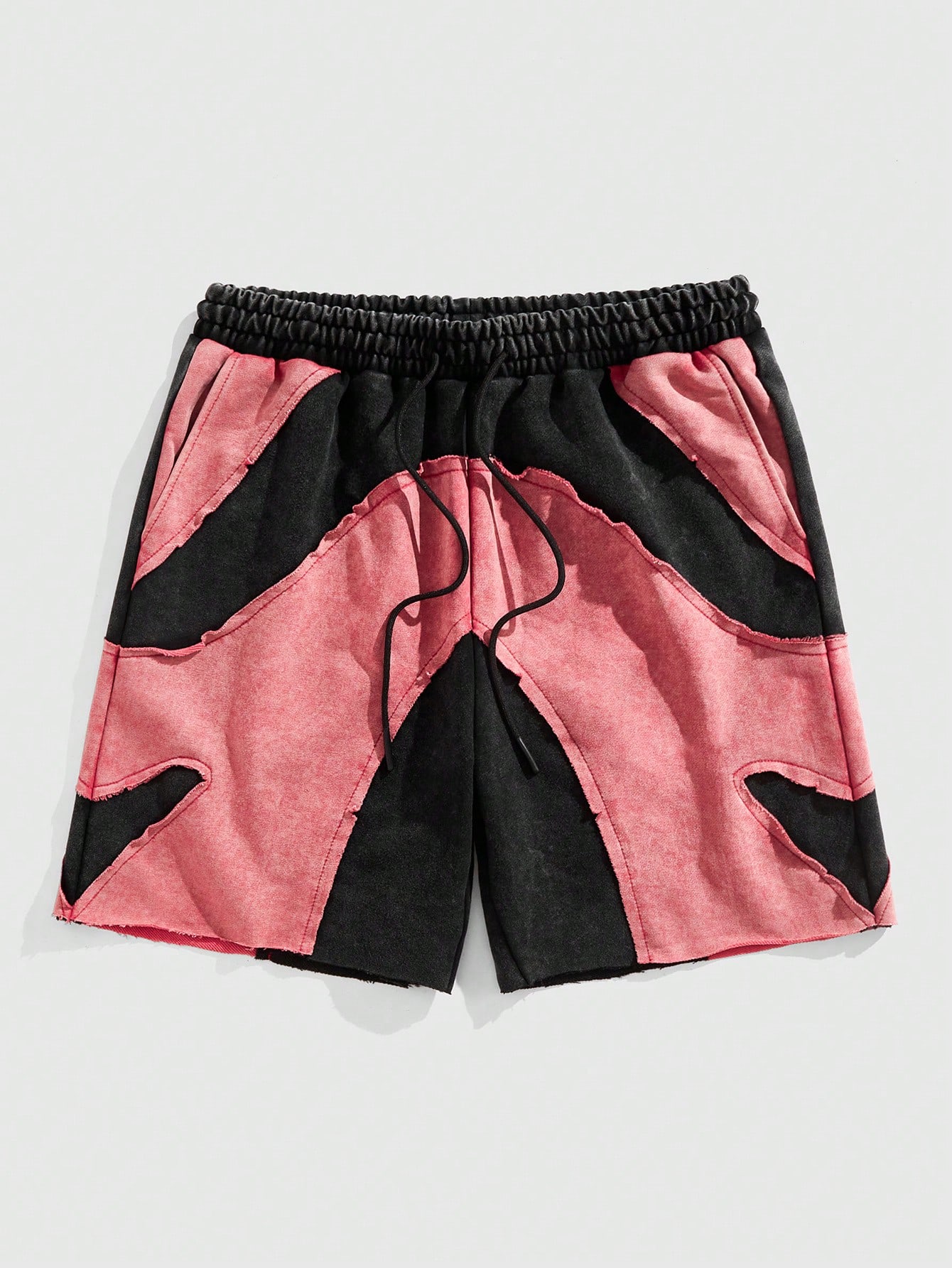 Our Grunge Punk Men's Casual Color Block Patchwork Shorts
