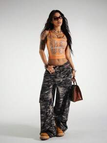 StreetHx Sweetheart Print Plaid 2 In 1 Camisole Top Versatile Fitted Tank Top For Women - Multicolor - View 4