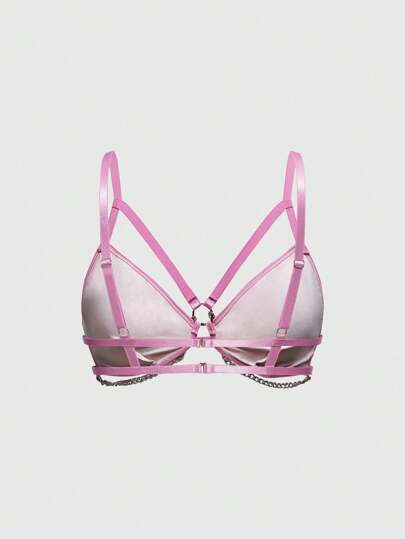Grunge Punk Dark Punk Rock Festival Metal Chain Triangle Bralette