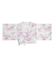 Irokai White,Summer,Jamican,Traditional,Vacation,Holiday Japanese Women's Floral Print Pink Yukata Kimono Style Robe,Modified Bowknot Festival Dress - Baby Pink - View 4