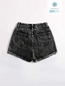 GlowEve 女式口袋磨边休闲百搭牛仔短裤