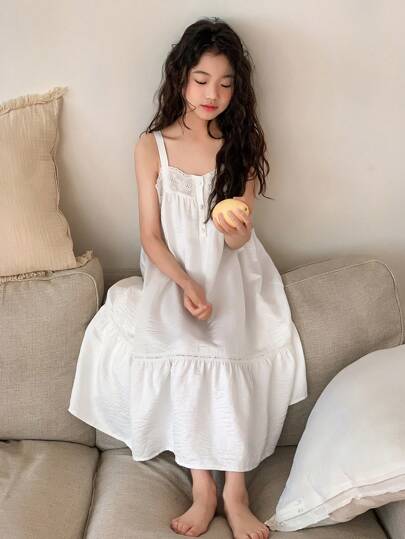 DAZY 青少年女孩休闲无袖睡袍/家居服
