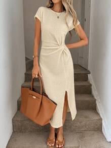 Easowa 优雅无袖扭腰高开叉中长连衣裙，卡其色，夏季休闲装 女士休闲纹理紧身中长连衣裙，米色 女士生日装 女士健身套装 婚礼宾客礼服 办公室服装 白色毕业 卡其色连衣裙 教师服装 工作服 米色中长连衣裙 休闲夏装 扭纹前开叉连衣裙 女士度假连衣裙 纹理中长连衣裙 女士教师服装 奶油色连衣裙 扭纹前开叉中长连衣裙 米色连衣裙 女士连衣裙 优雅灰褐色连衣裙 沙滩长裙 女士毕业礼服 优雅 - 白色 - 查看 2