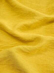 SOLERSUN 女式加大码春夏纯色优雅派对度假日常通勤节日聚会无袖单肩长裙 - 芥末黃 - 查看 7