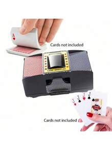 洗牌机 2/4 副牌自动电动扑克牌洗牌机电池供电扑克洗牌机适合家庭聚会游戏 - 彩色 - 查看 10