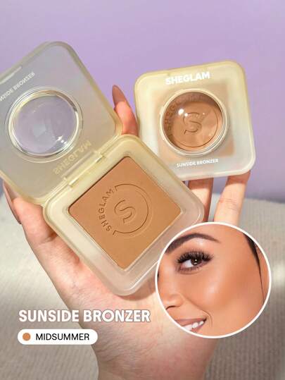 SHEGLAM Sunside Bronzer-Mid Powder Contour Long Wear Evenly Pigmented Neutral Warm Tone Bronzer Sculpting Natural Matte Face Makeup Contour & Bronzer Brand Beauty Makeup Face Paint Cosmetic For Women Girls Perfect For Fall Winter Ideal For Y2K Fancy Fashion Suitable For Birthday Christmas Present Party Ready Best Color
