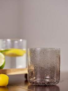 Cirelle 1pc Textured Glass Cup For Sparkling Water Creative Homemade Carbonated Drinkware Perfect For Fitness Party Favors Healthy Lifestyle, New Year, Christmas Party, Party Use, Family Dining, Housewarming Gift, High-End Cafe Supplies, Back To School Use, Dorm Essentials - Multicolor - View 2