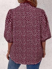 EMERY ROSE Camicia casual a manica media con un singolo bottone e fantasia floreale, abito adatto per il Capodanno
