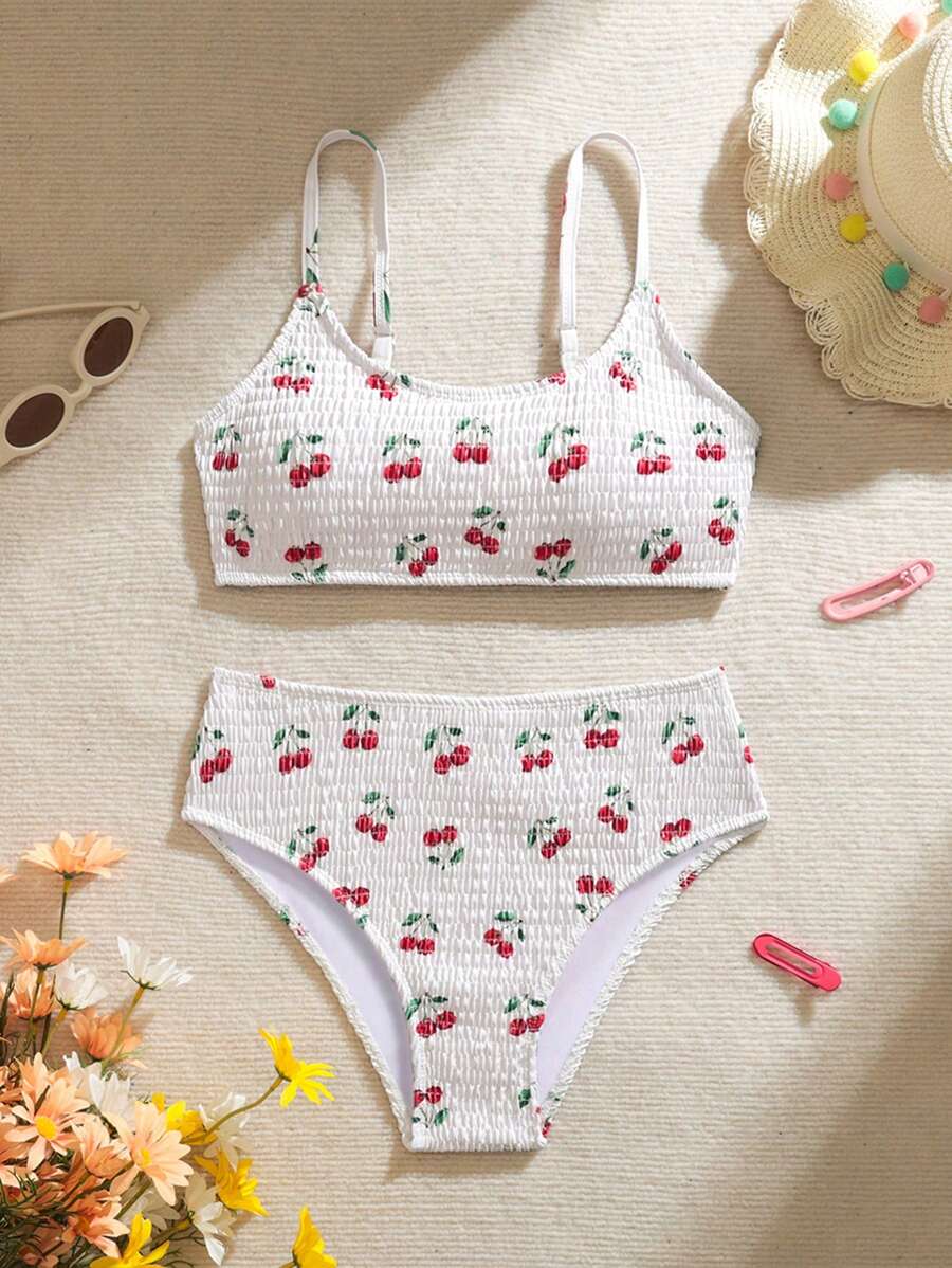 SHEIN Bộ Bikini In Hoa, Phong Cách Ngày Lễ In Ngẫu Nhiên - Nhiều màu - Xem 1