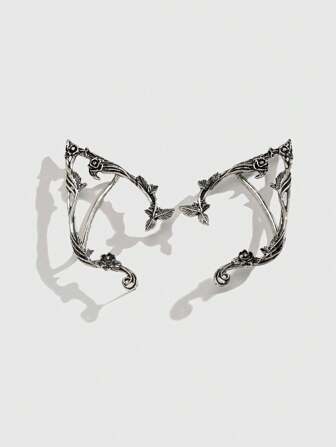 Fairycore 1 Pair Vintage Minimalist Flower Fairy Earrings, Handmade Fantasy Cosplay Elven Ear Jewelry For Women