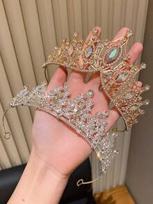 Bridal Hair Crown 2pcs /1pcSet Luxury Wedding Accessories For Bride Multicolor Sparkly Headpiece Perfect Gift For Party Performance Birthday Special Events