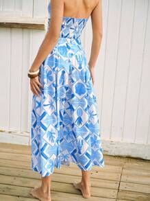 Maija Women Two Pieces Outfits For Daily Wear,Vacay Outfits Women - Blue - View 4