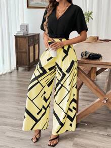 Rafferiza مجموعة من قطعتين: بلوزة كارديجان قصيرة بخطوط ملساء مفتوحة من الأمام وبنطال قصير بنقشة مربعات متجعد وقصير، بدلة مناسبة للتنقل، للربيع/الخريف