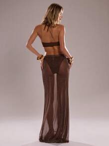 SHEIN BAE Maillot de bain une pièce vintage pour femmes, idéal pour les vacances à la plage