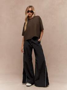 MISSGUIDED Oversized Premium Heavy T Shirt Boxy Fit Streetwear Essential Relaxed Summer Casual Weekend Lounge Basic Short Sleeve Tee