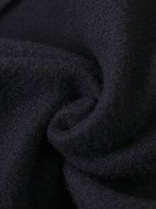 2 pièces/set Nouvelle mode jeunes filles confortable imprimé graphique veste à capuche manches longues + pantalon à cordon de serrage tenue décontractée automne hiver - Noir - Voir 5