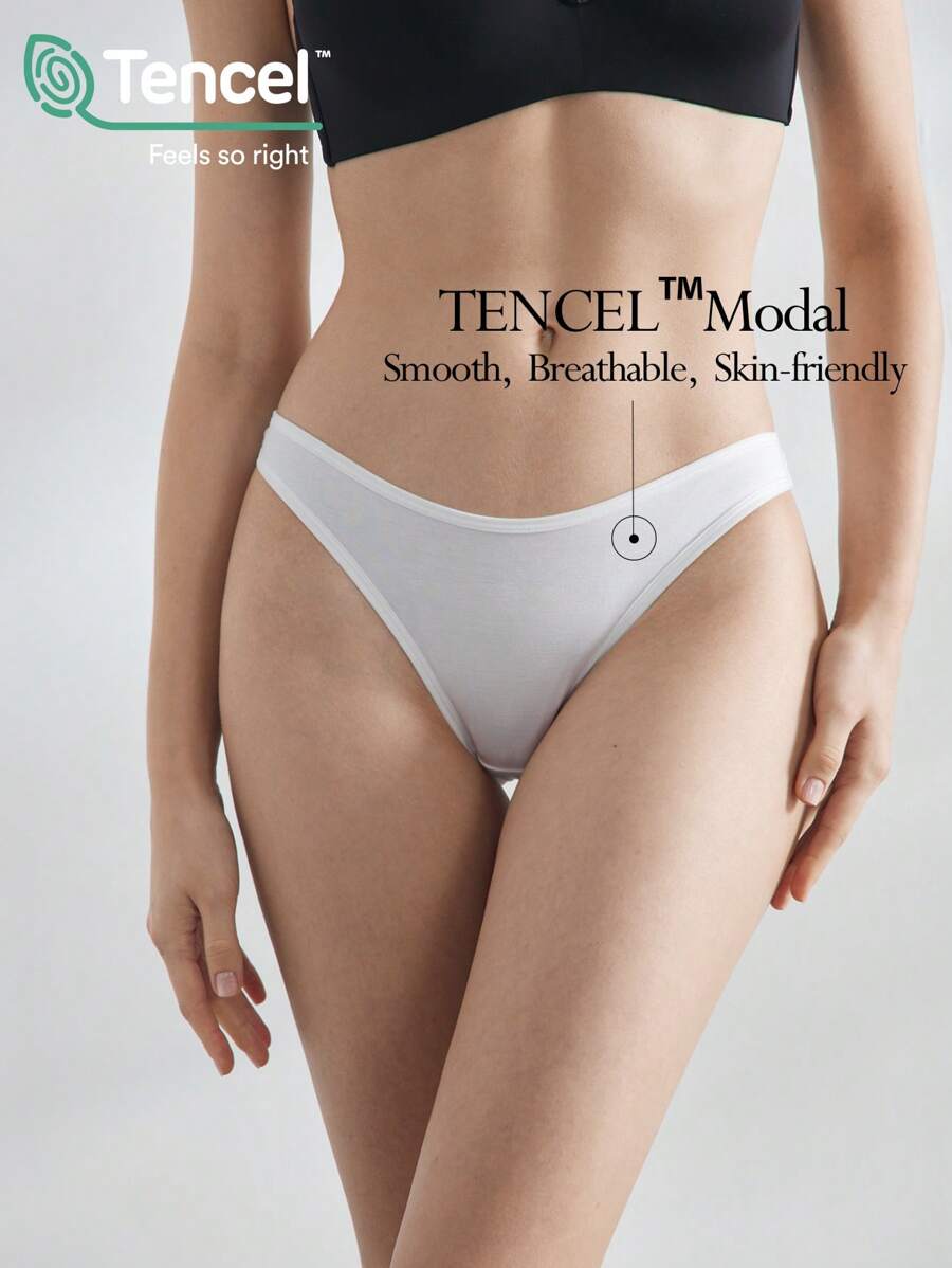 Ocili 女士纯色舒适丁字裤 - 白色 - 查看 1