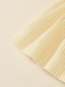 Souflis Souflis Bộ 2 chiếc/bộ váy không tay dệt họa tiết hoa toàn thân & quần short thể thao cạp chun cho bé gái, trang phục ngoài trời thoải mái, phù hợp cho mùa xuân và mùa thu - Nhiều màu - Xem 6