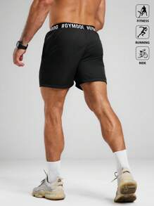 Manfinity Sport Polished Men's Casual Outdoor Cycling Workout Running Sports Shorts Breathable Lightweight Cool Reflective Running Muscle Slim Fit For Training Training Running Shorts
