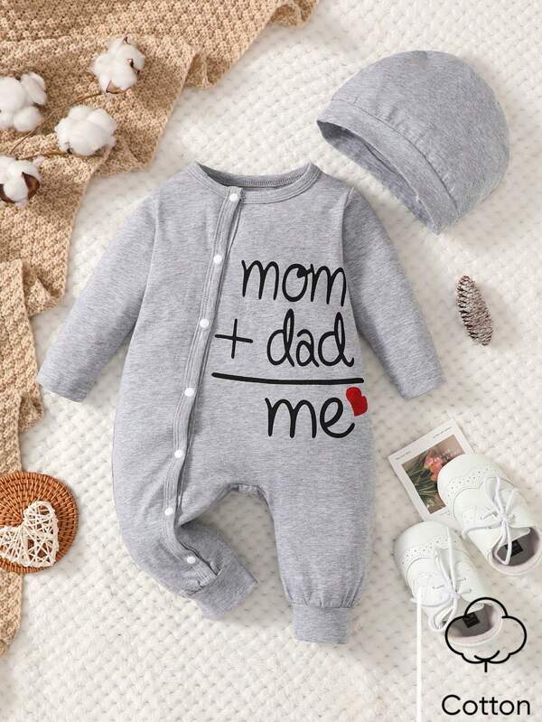 Baby Boy Letter Graphic Jumpsuit