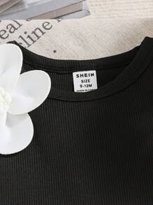 Baby Girl Summer Casual 3D Floral Decor Vest And Shorts Set Toddler Girl White Shorts Set Toddler Girl Summer Set Toddler Girl Two Piece Set Flower Girl Two Piece Set Toddler Girl Clothes Toddler Girl Clothes Summer Sets Toddler Girl White Two Piece Flower Two Piece Set Toddler Toddler Girl Two Piece Set With Flower White Short Set Toddler Girl