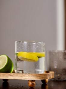 Cirelle 1pc Textured Glass Cup For Sparkling Water Creative Homemade Carbonated Drinkware Perfect For Fitness Party Favors Healthy Lifestyle, New Year, Christmas Party, Party Use, Family Dining, Housewarming Gift, High-End Cafe Supplies, Back To School Use, Dorm Essentials - Multicolor - View 6