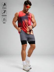 Acti Log Men's Drawstring Waist Pocket Casual Gym Workout Shorts - Multicolor - View 5