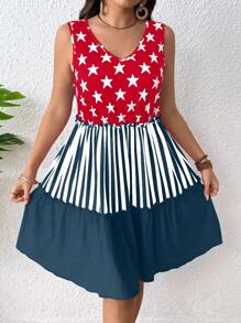 EMERY ROSE Đầm midi cổ chữ V ngày cờ cho nữ, Đầm câu lạc bộ mùa xuân, trang phục mùa hè cho nữ, váy suông - Nhiều màu - Xem 3