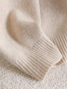 Enliva 大码休闲V领蝴蝶结露背宽松套头衫