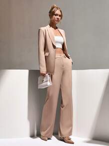 CLARA VERO Conjunto de mujer de dos piezas: chaqueta tipo blazer y pantalón