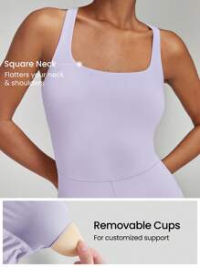 GLOWMODE 17" FeatherFit™ Go Figure Tummy Control Criss-Cross Jumpsuit Low Impact Yoga Studio Summer