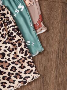 3pcs/Set Cartoon Print Cami Top And Shorts Pajama Set Summer Sleep Wear Sets Cami Sets - Multicolor - View 6