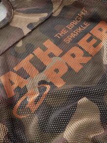 AXEPEAK 男士休闲夏季宽松针织字母迷彩印花圆领短袖 T 恤，街头风格