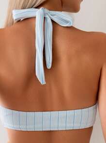 Swim Vcay Women's Summer Beach Halter Tie Sexy Bikini Two Pieces Swimsuit Set