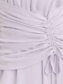 Nöista 女式浅紫色褶皱长裙，正面有褶皱。 - 淡紫色 - 查看 6