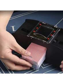 洗牌机 2/4 副牌自动电动扑克牌洗牌机电池供电扑克洗牌机适合家庭聚会游戏 - 彩色 - 查看 3