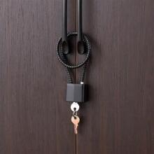 1 Piece Steel Cable Lock, Cabinet Handle Padlock, 15 Inch Steel Cable Lock, Suitable For Storage Cabinets, Filing Cabinets, Wardrobe Small Fences, Refrigerator Doors, Small Sheds, Pet Door Locks