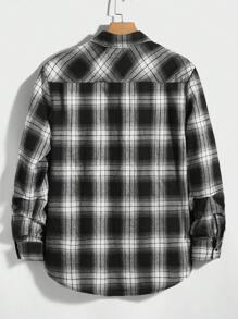 GENTILAND Men Cotton Plaid Print Shirt Without Tee, Flannel Shirt, Fall