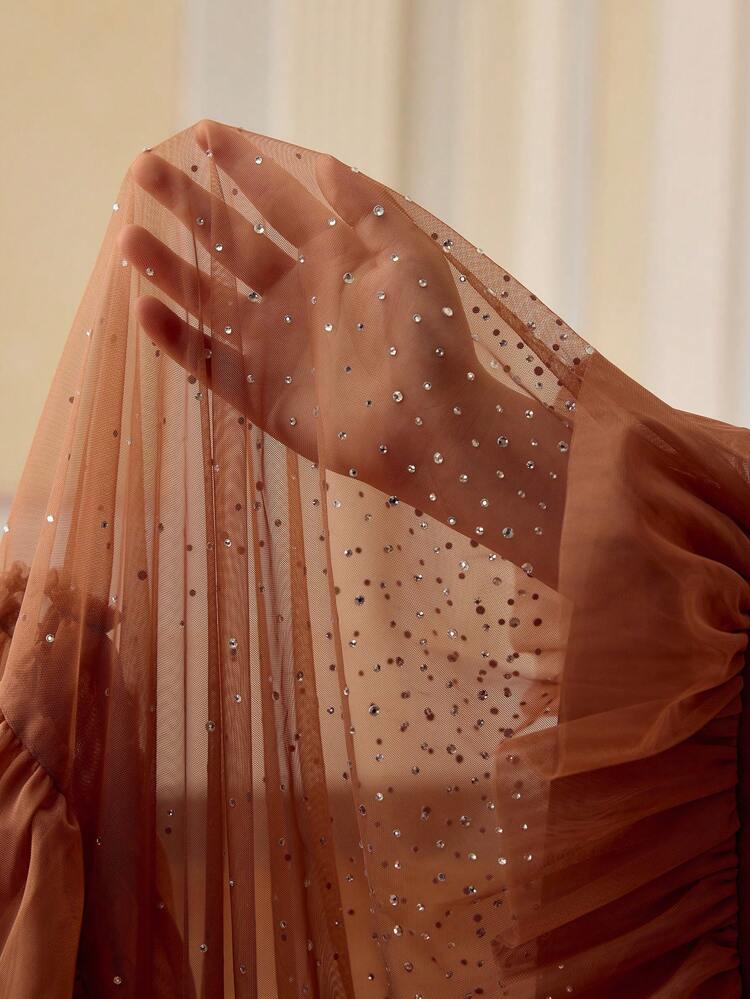 ZEYLAH Women's Elegant Patchwork Ruffle Hem Skirt