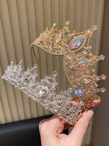 Bridal Hair Crown 2pcs /1pcSet Luxury Wedding Accessories For Bride Multicolor Sparkly Headpiece Perfect Gift For Party Performance Birthday Special Events