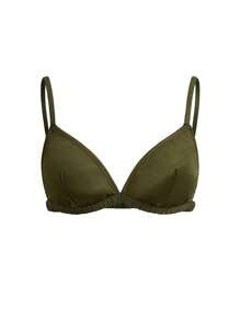 Ocili Leisure Soft, Smooth Satin Wireless Seamless Unpadded Bra For Women - Dark Green - View 3