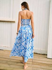 Maija Women Two Pieces Outfits For Daily Wear,Vacay Outfits Women - Blue - View 6