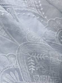 DAZY 女士时尚优雅方领泡泡袖收腰返校节礼服，婚礼舞会礼服