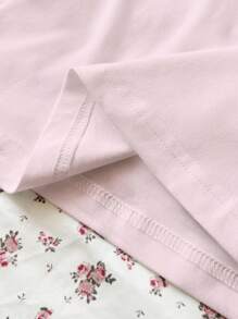 INAWLY 女士草莓酱图案圆领短袖 T 恤