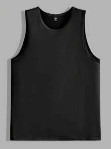 Manfinity VCAY 3pcs Pack Men's Solid Color Crew Neck Sleeveless Casual Knitted Tank Top - Light Grey - View 6