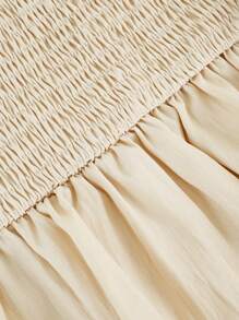 Women's Solid Color Halter Neck Sexy Backless Crop Top - Apricot - View 6