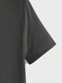 AKNOTIC paquete de 3 camisetas de manga corta con cuello redondo de unicolor casuales para hombre, de verano - Negro - Ver 6